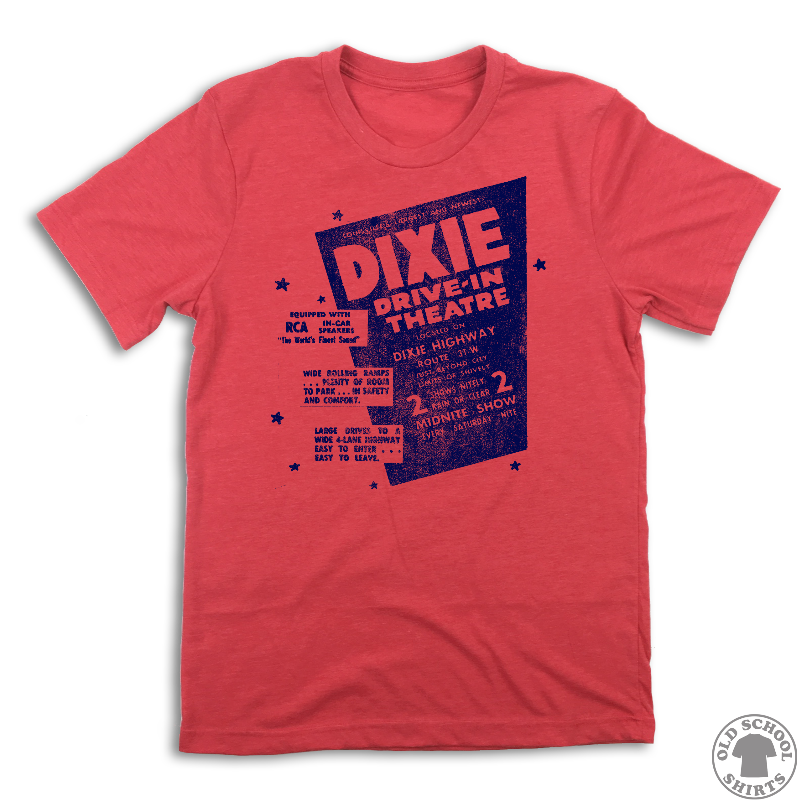 Dixie Drive-In Theatre - Old School Shirts- Retro Sports T Shirts