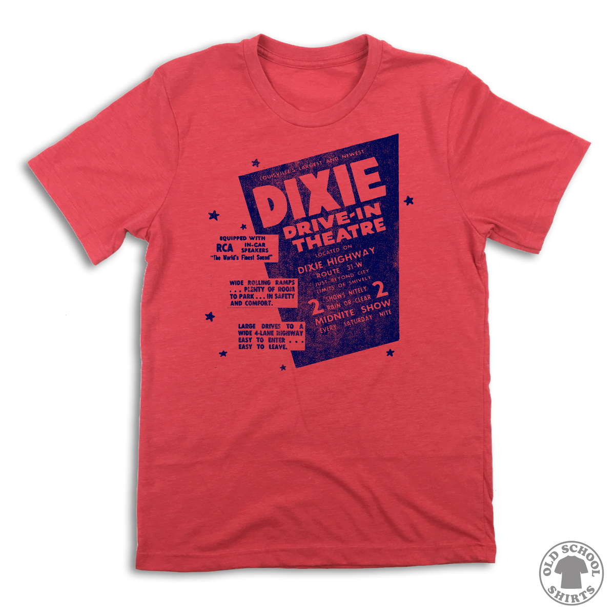 Dixie Drive-In Theatre - Old School Shirts- Retro Sports T Shirts