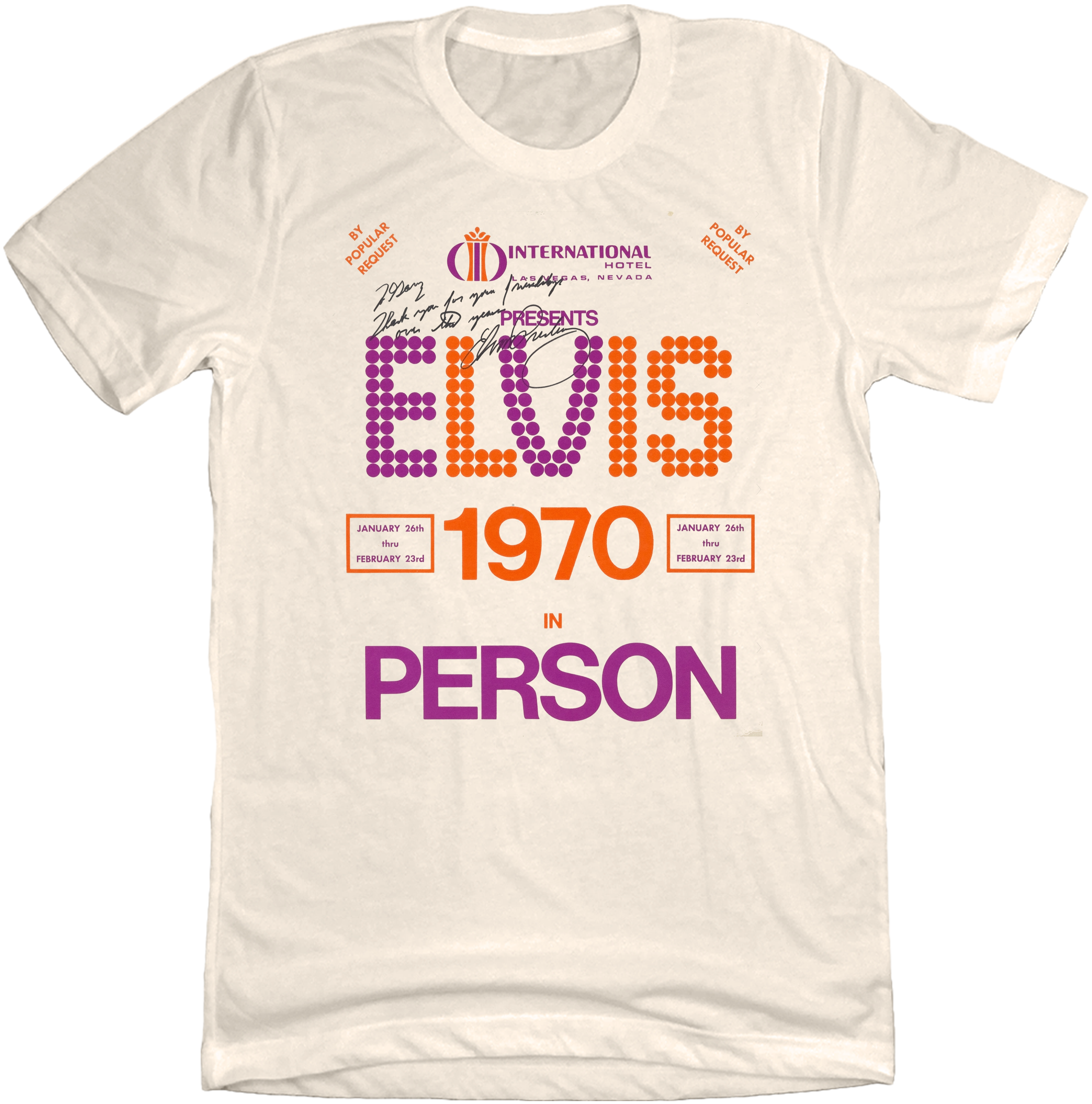 Elvis 1970 International Hotel Poster T-shirt