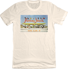Fantasy Island Amusement Park Buffalo Natural White T-shirt Old School Shirts