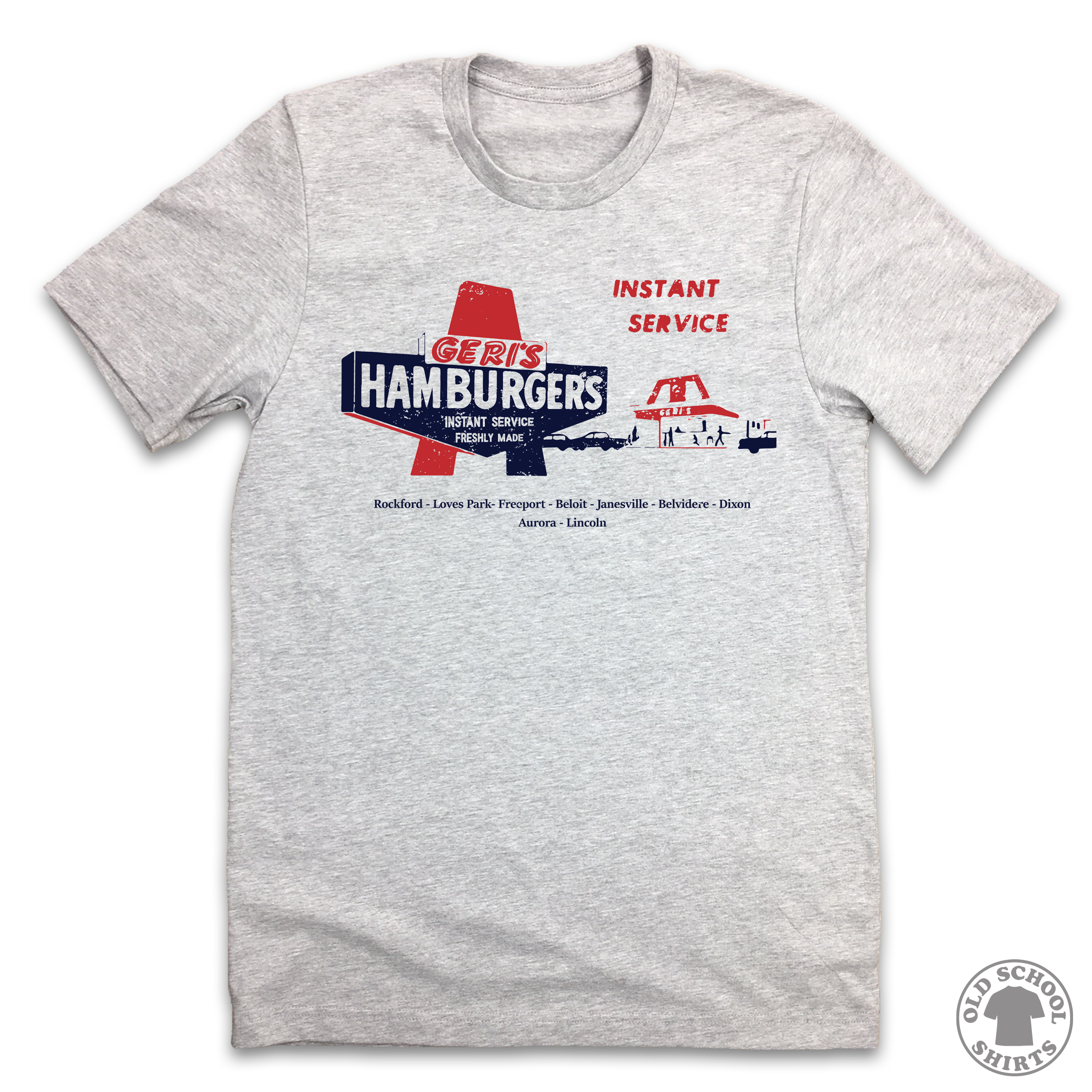 Geri's Hamburgers - Old School Shirts- Retro Sports T Shirts