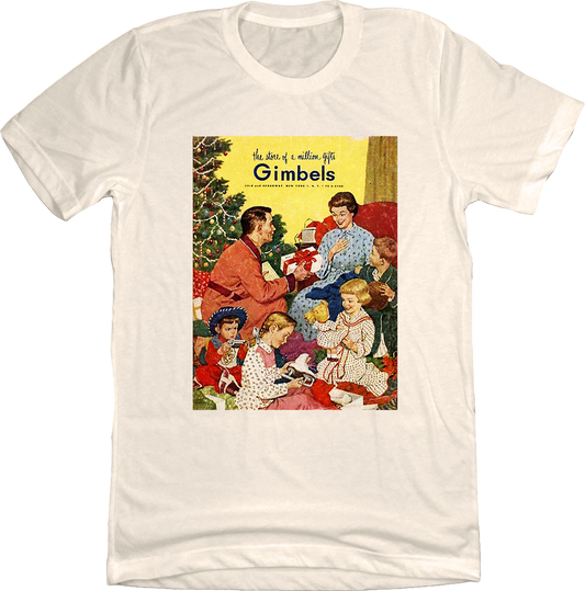 Gimbel's Christmas T-shirt natural white Old School Shirts