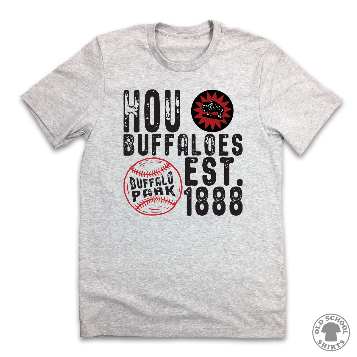 Houston Buffaloes Est. 1888 - Old School Shirts- Retro Sports T Shirts