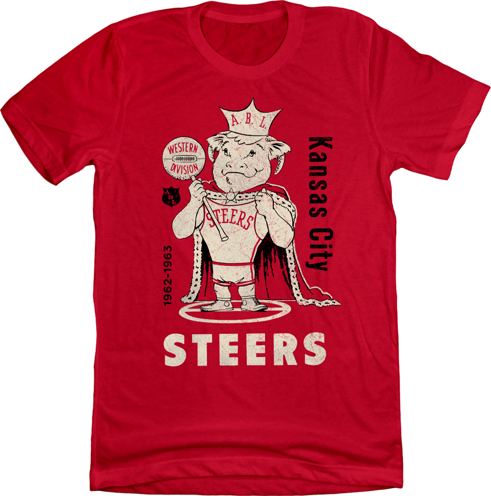 Kansas City Steers ABL T-shirt red Old School Shirts
