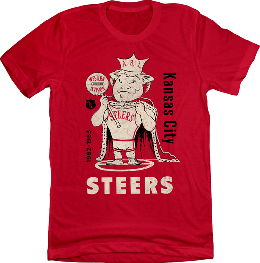 Kansas City Steers ABL T-shirt red Old School Shirts