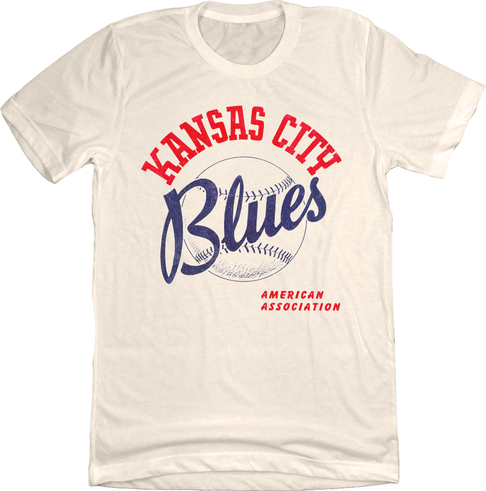 Kansas City Blues AAA Baseball natural white T-shirt