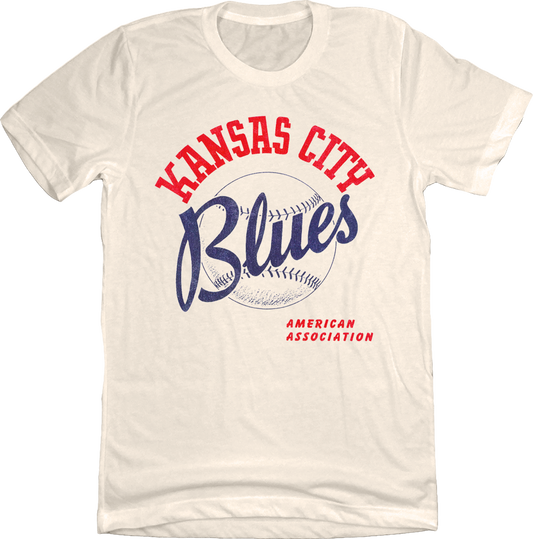 Kansas City Blues AAA Baseball natural white T-shirt