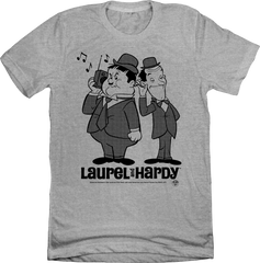 Laurel & Hardy Radio T-shirt gray Old School Shirts