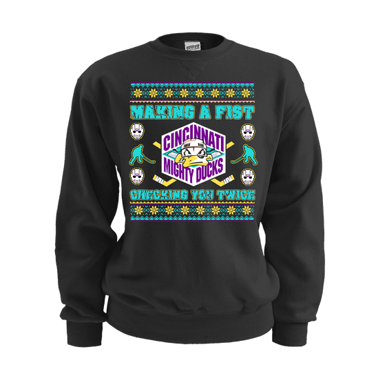 Cincinnati Mighty Ducks Ugly Christmas Sweatshirt