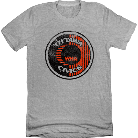Ottawa Civics grey T-shirt Old School Shirts