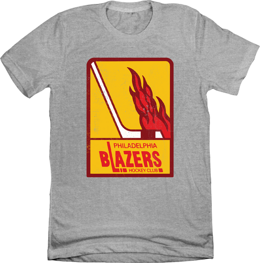 Philadelphia Blazers Color Logo T-shirt Grey Old School Shirts