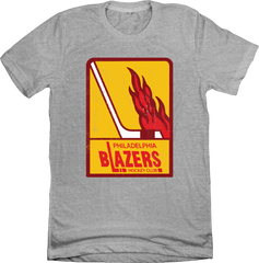 Philadelphia Blazers Color Logo T-shirt Grey Old School Shirts