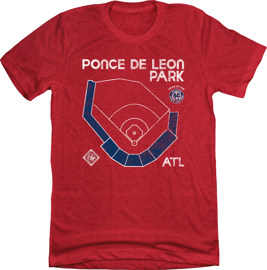 Ponce De Leon Park Atlanta Red T-shirt, Old School Shirts