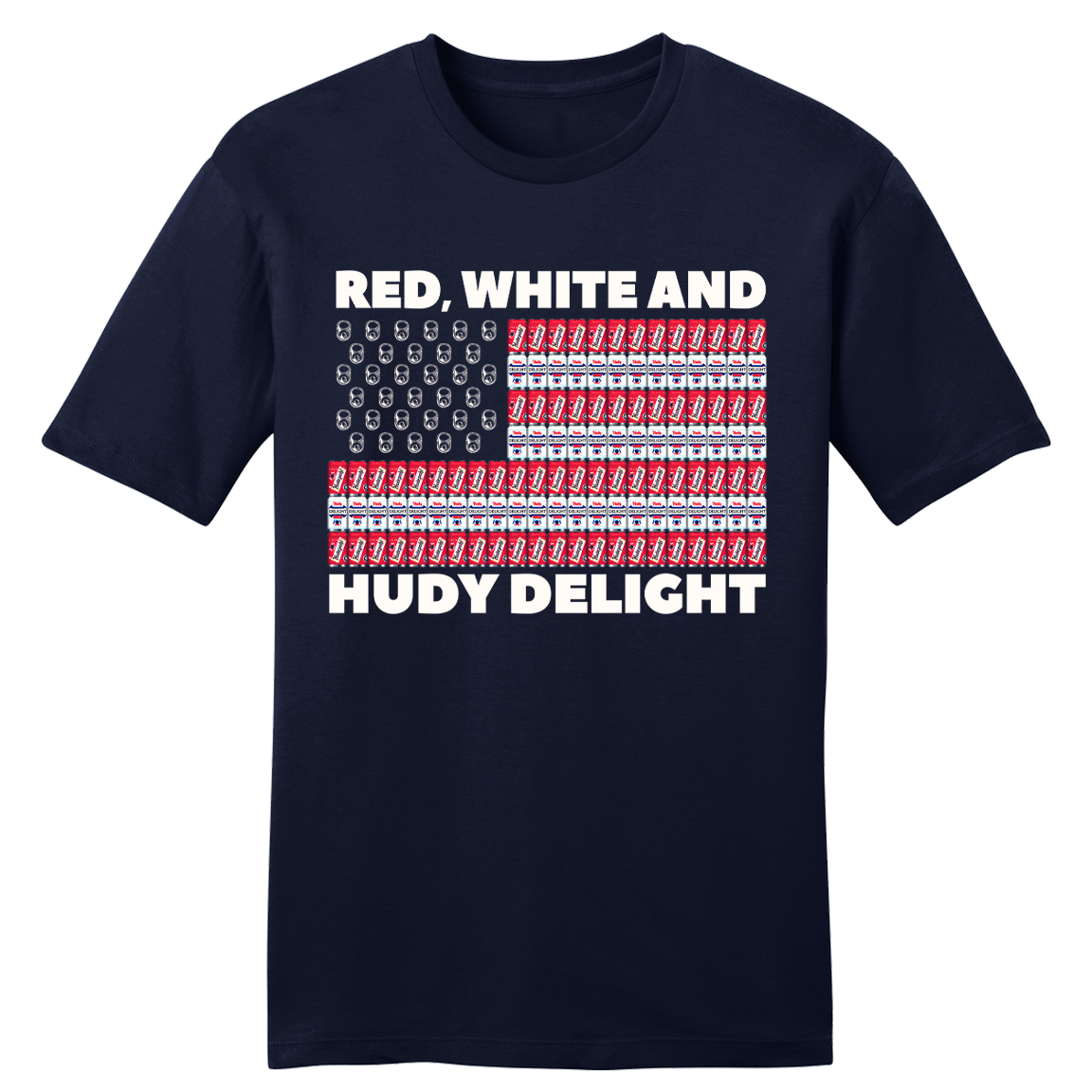 Red, White, and Hudy Delight tee