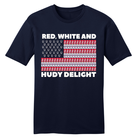 Red, White, and Hudy Delight tee