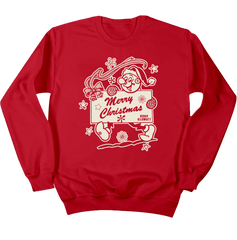 Merry Christmas - Reddy Kilowatt red crewneck Old School Shirts