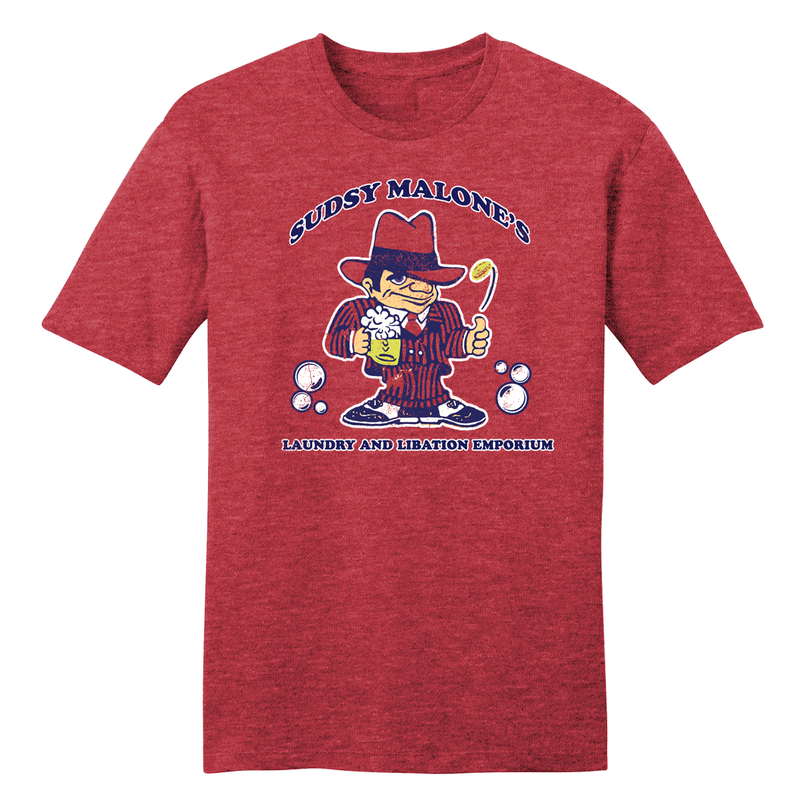 Sudsy Malone's Red T-shirt Old School Shirts