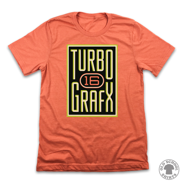 Turbo Grafx 16 Vintage Video Game Apparel Old School Shirts