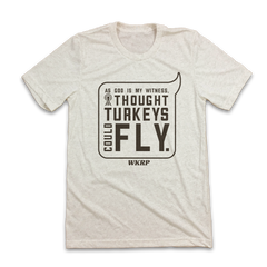 I Thought Turkeys Could Fly - WKRP Quote - Old School Shirts- Retro Sports T Shirts