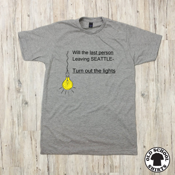 Turn Out the Lights Seattle Old School Shirts – - Main Image