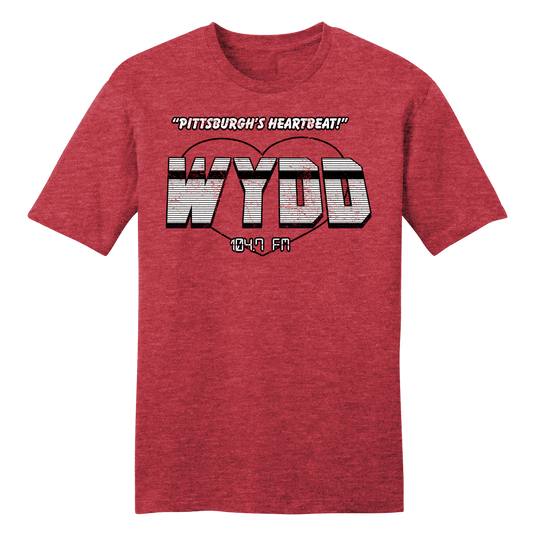 WYDD - Pittsburgh's Heartbeat '80s logo tee