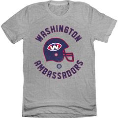 Washington Ambassadors - World Football League grey T-shirt Old School Shirts