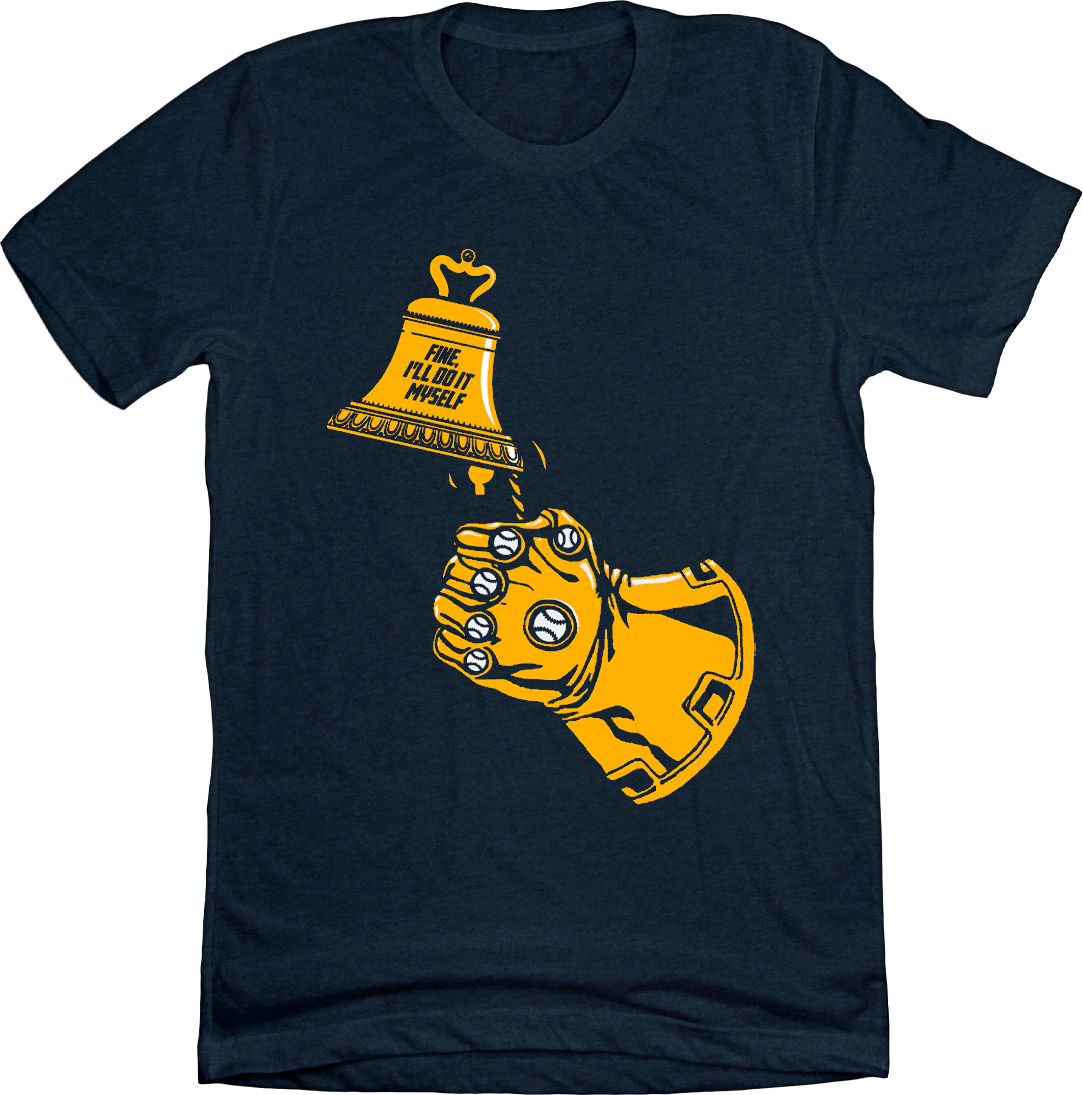 Gauntlet Ring the Bell Myself Milwaukee Baseball T-shirt