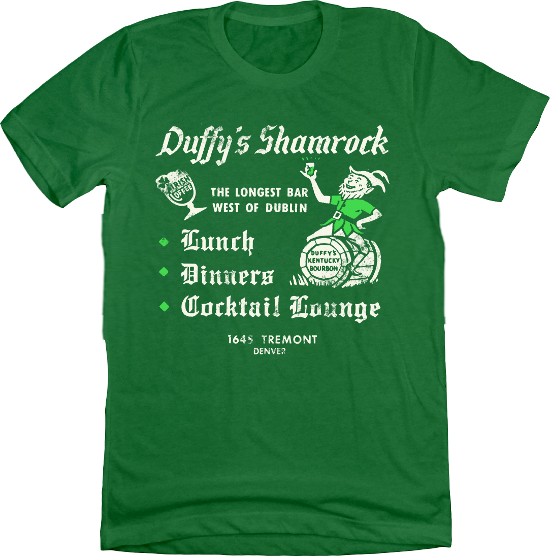 Duffy's Shamrock Bar green T-shirt Old School Shirts
