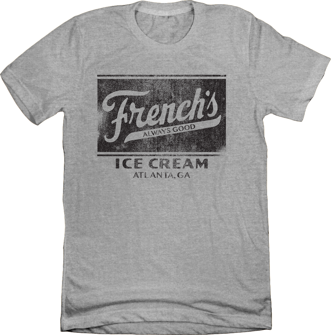 French's Ice Cream T-shirt Grey Old School Shirts