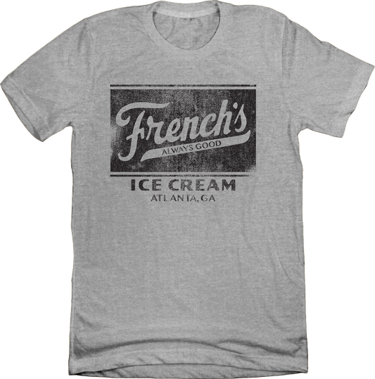 French's Ice Cream T-shirt Grey Old School Shirts