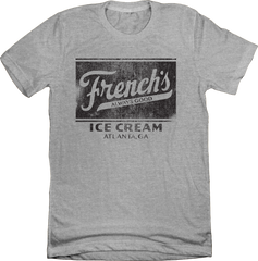 French's Ice Cream T-shirt Grey Old School Shirts
