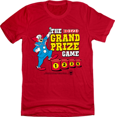 Bozo Grand Prize Game red T-shirt Old School Shirts