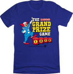 Bozo Grand Prize Game blue T-shirt Old School Shirts