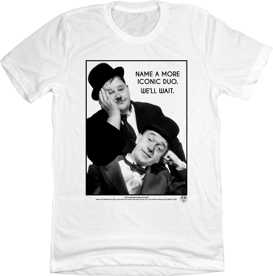 Laurel & Hardy Iconic Duo T-shirt white Old School Shirts