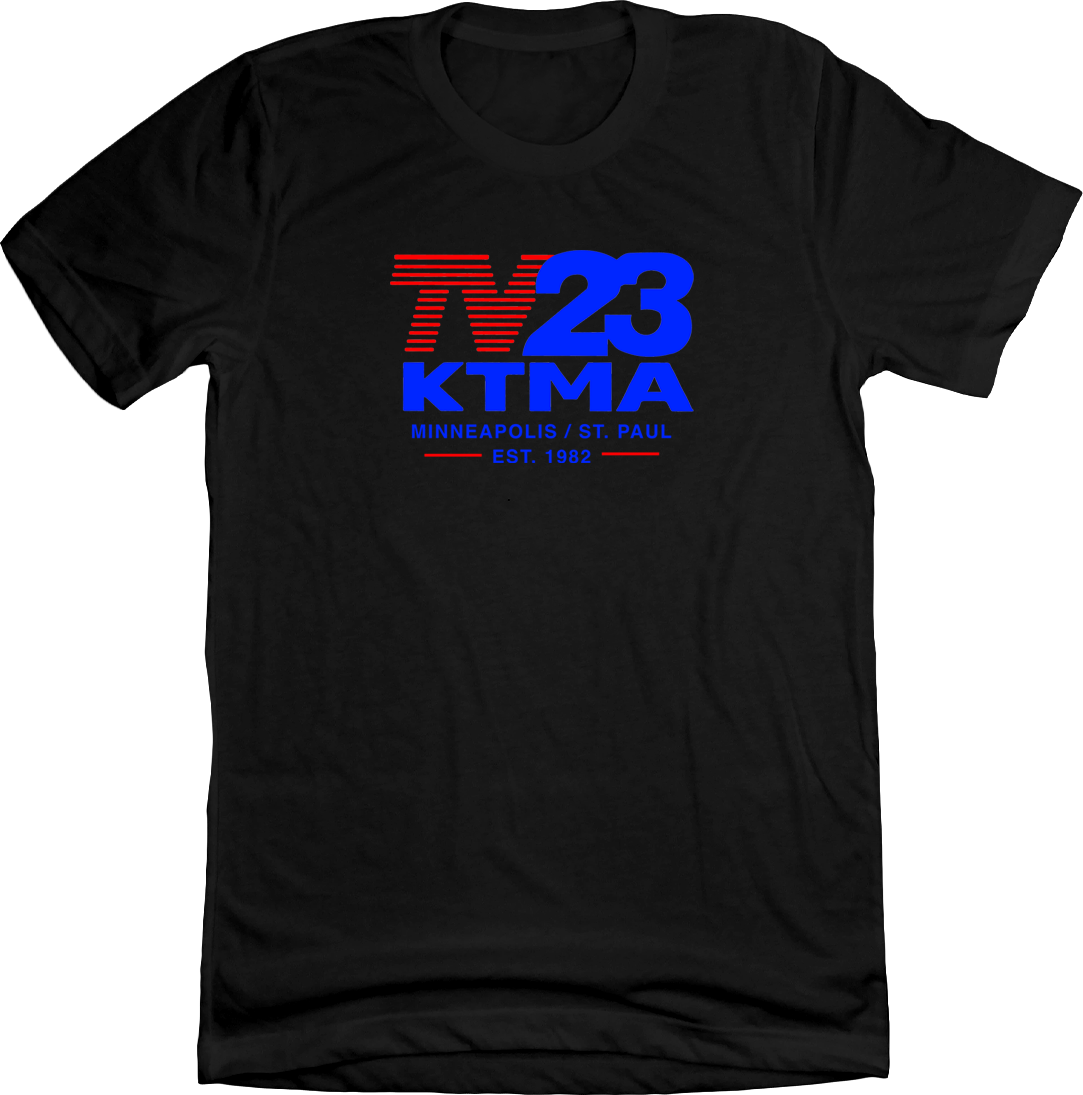 TV23 KTMA Black T-shirt Old School Shirts