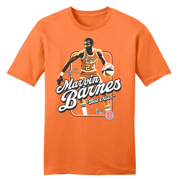 Official Marvin Barnes ABA Player Tee ABA Player Apparel Old