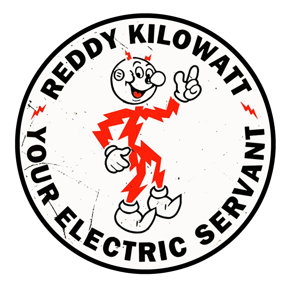 Reddy Kilowatt Circle Sticker
