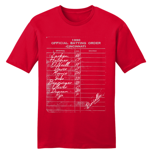 1990 Cincinnati Batting Lineup Tee