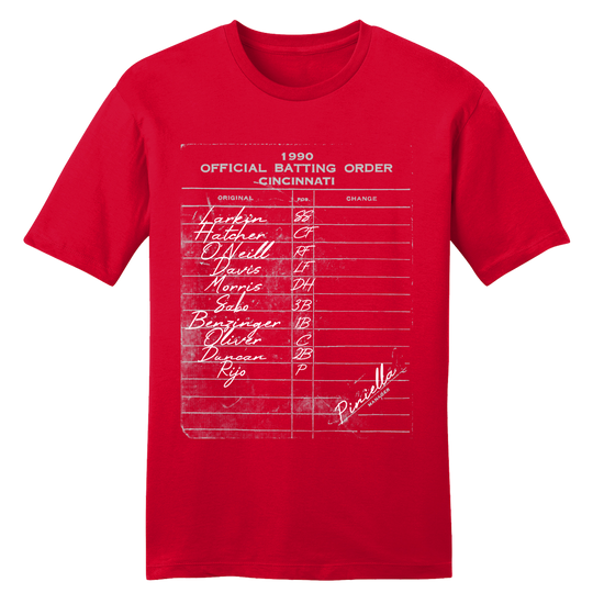 1990 Cincinnati Batting Lineup Tee