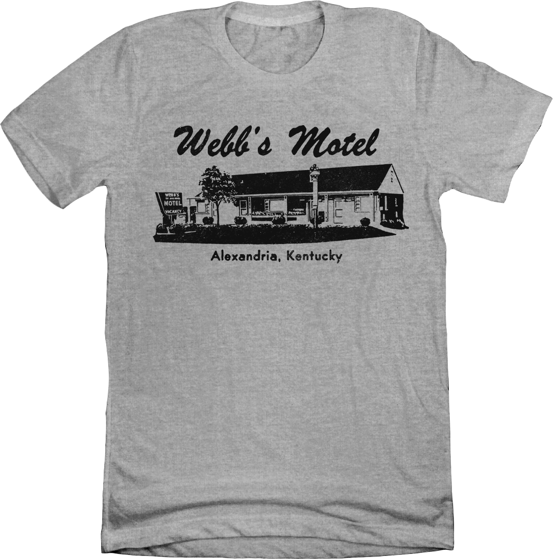 Webb's Motel Alexandria grey T-shirt Old School Shirts