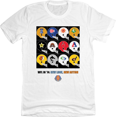 WFL 1974 Poster T-shirt white Old School Shirts