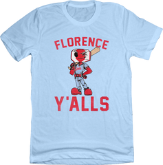 Florence Y'alls Mascot T-Shirt light blue