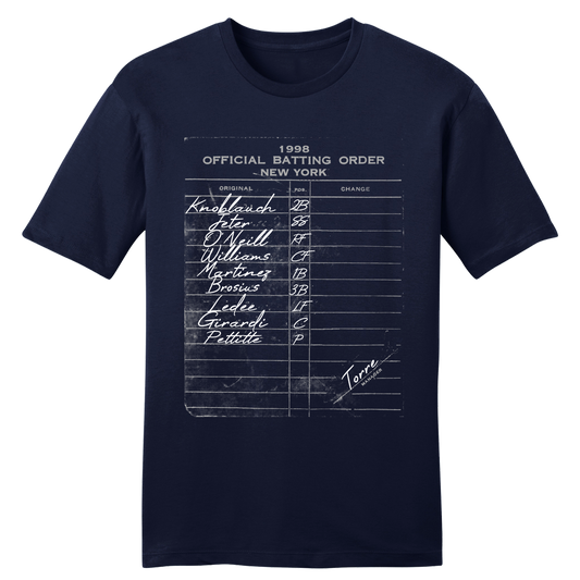 1998 New York AL Batting Lineup Tee